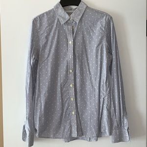 Banana Republic blue print long sleeve button up